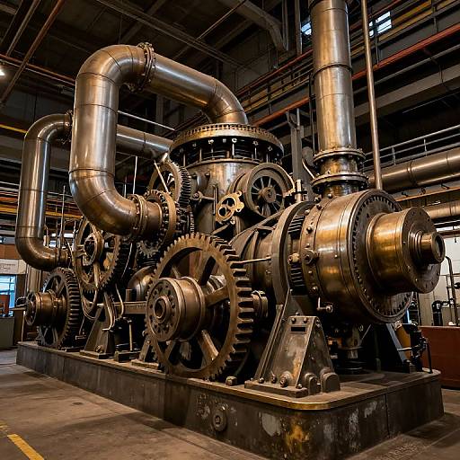 Steampunk Industrial Factory Interior