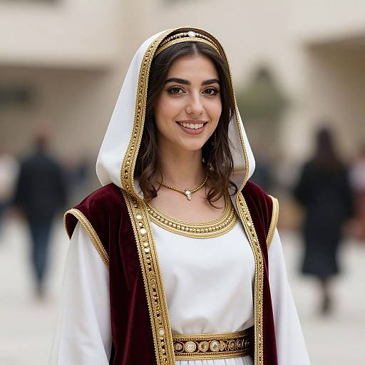 Realistic Hebrew Woman Costume Portrait