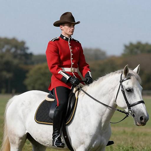 Young Man in British Military Attire