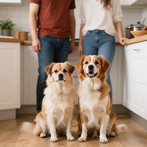 Dog and Owner in Kitchen Bonding