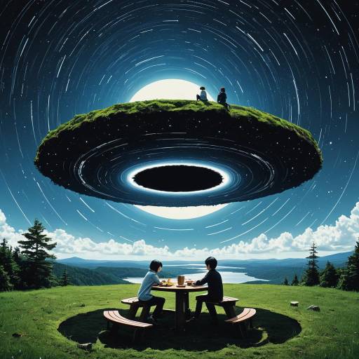 Surreal Picnic Above a Black Hole