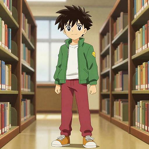 Deku Boy in Library Scene