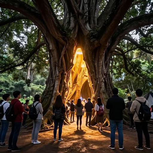 Glowing Hollow Giant Tree Gathering