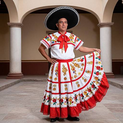 Man in Mexican Folklore Costume