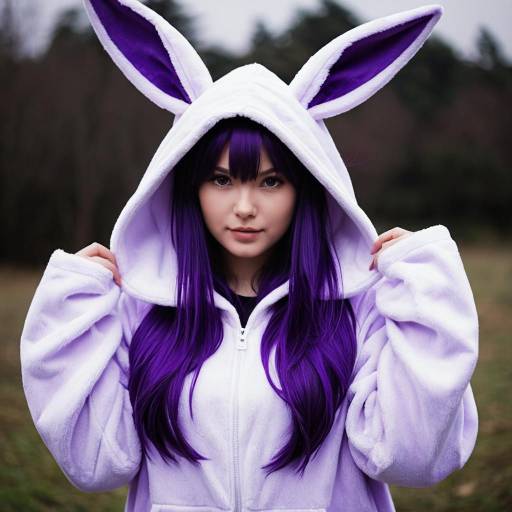 Realistic Espeon Kigurumi Girl Illustration