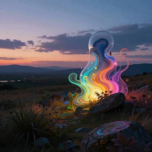 Surreal AI Art Landscape Transformation