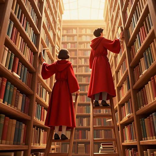 Fantasy Librarians on Gravity Ladder
