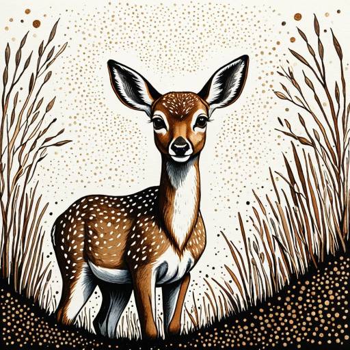 Whimsical Fawn Illustration