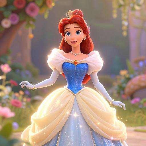 Digital Disney Princess in Royal Gown