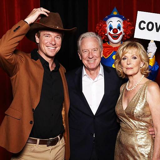 Party Scene with Clown and Guests