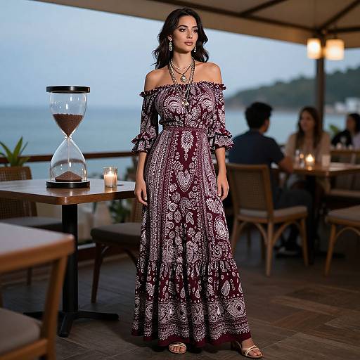 Boho-Chic Hourglass Woman at Jazz Café