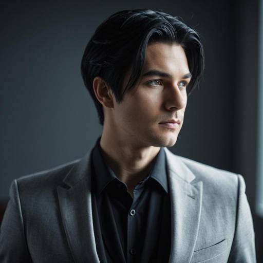 Elegant Male Cosplay with Light Gray Jacket