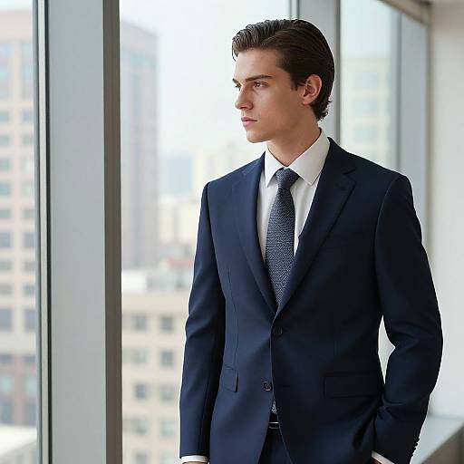 Sharp-Dressed Man by City Window