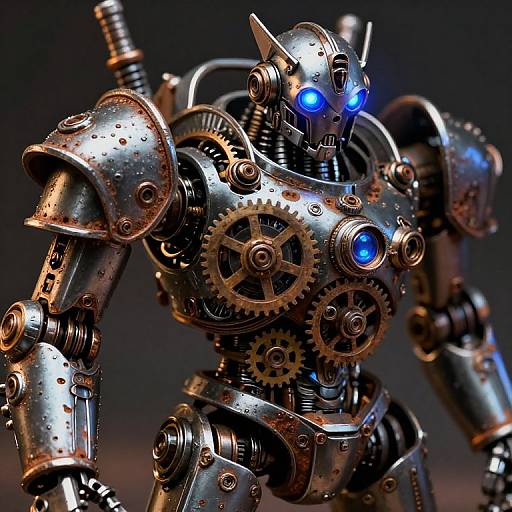 Steampunk Medieval Cybernetic Tin Toy