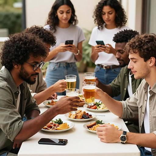 Afro Friends Outdoor Table Hangout