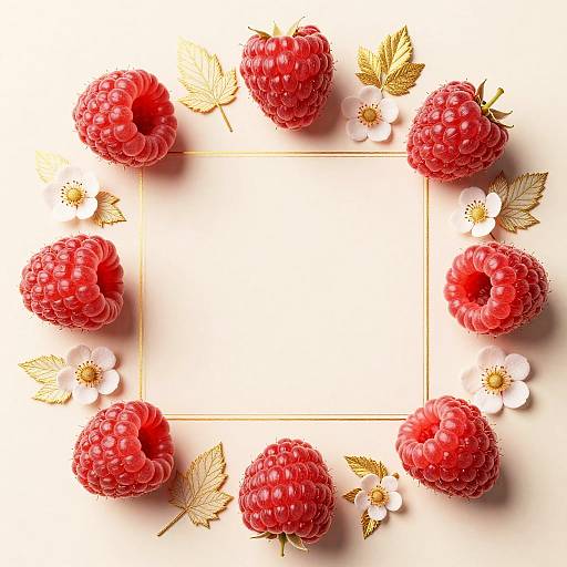 Super Realistic Light Painted Raspberries