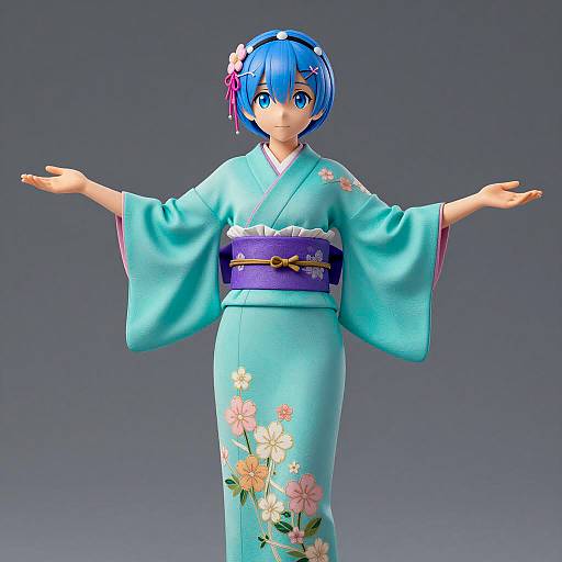 3D Figure of Rem in Yukata