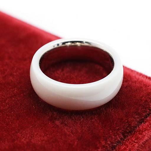 White Ring on Red Velvet