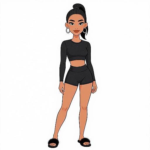 Sporty Woman with Sleek Ponytail