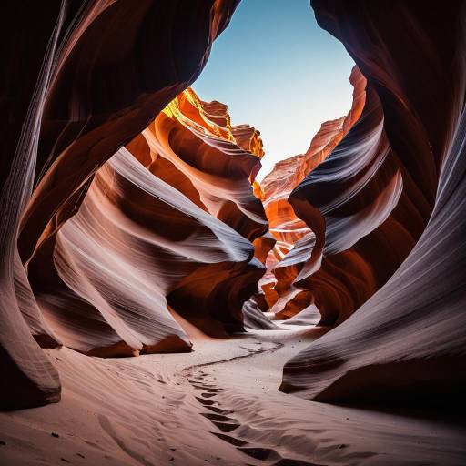 Sunrise in Antelope Canyon Slot Canyon