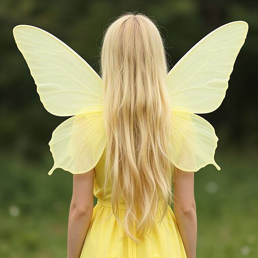 Yellow Fairy with Blonde Hair