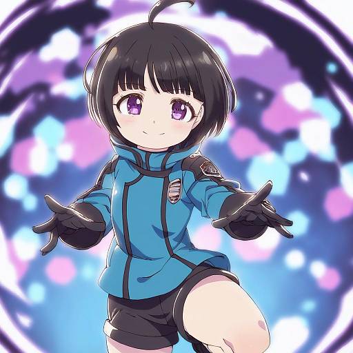 Illustration of Amatori chika, world trigger in the style of Tasaka shinnosuke