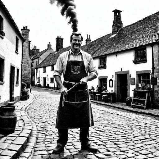 Village Blacksmith in Cobblestone Street