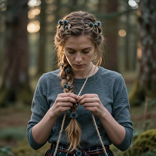 Scottish Braids in Ancient Forest
