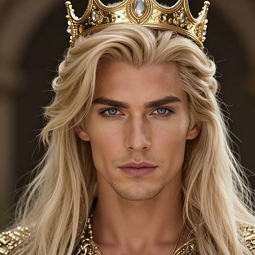 Regal Portrait of Blonde Man