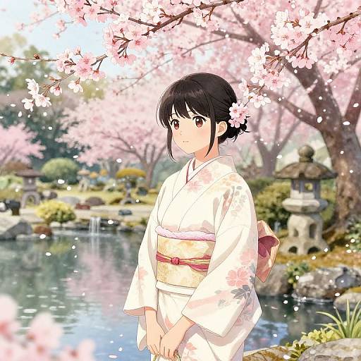 Wendysenu in Cherry Blossom Garden