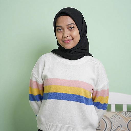 Portrait of Asian Woman in Hijab