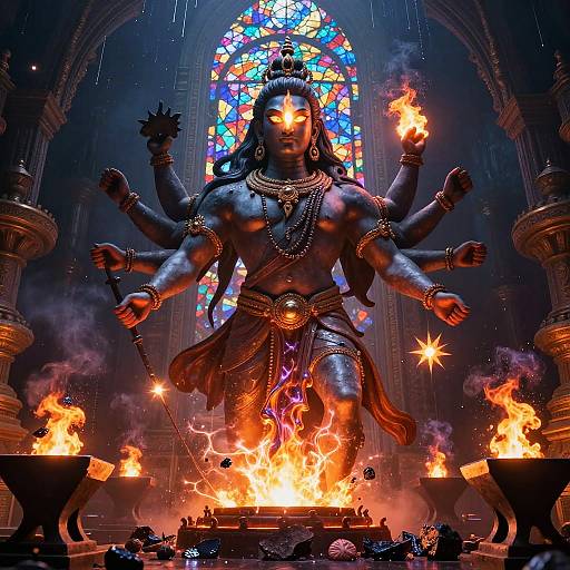 Shiva in Celestial Forge of Stars