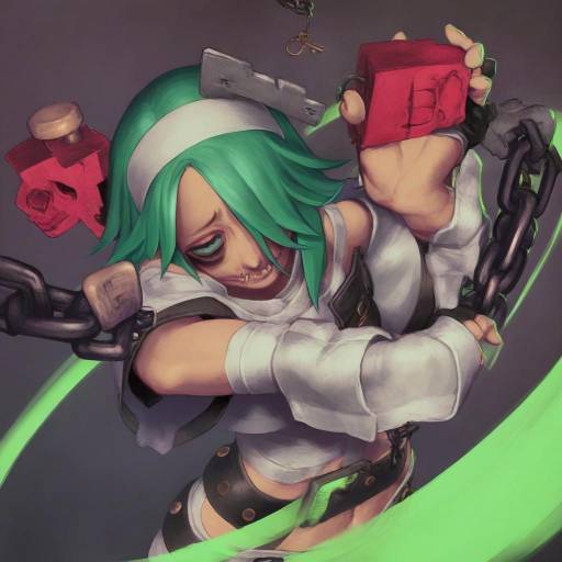 Illustration of A.b.a, guilty gear in the style of Gengoroumaru (ambidextrous)