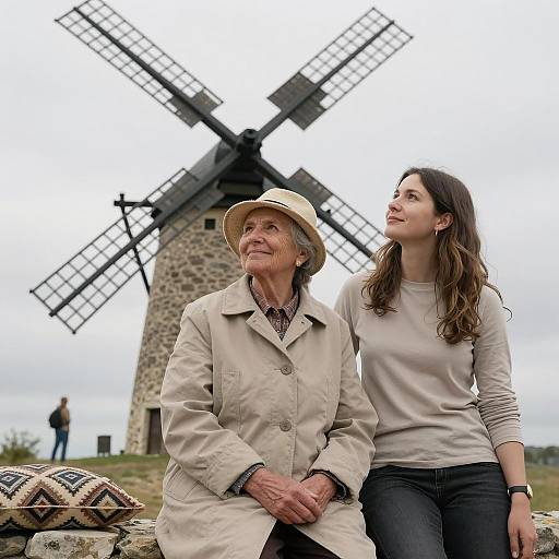 Generational Duo by the Windmill