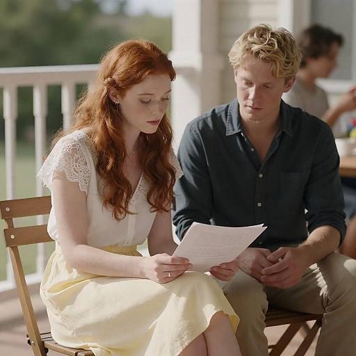 Sunlit Deck Portrait of a Couple
