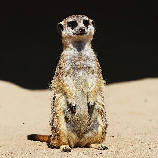 Realistic Meerkats in Desert Scene