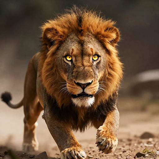 Dynamic Anthropomorphic Lionfolk Warrior