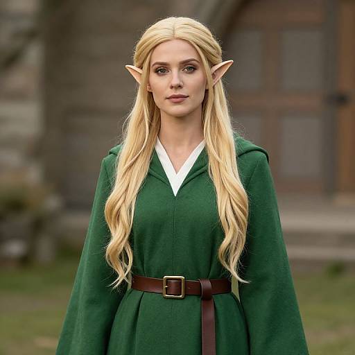 Blonde Elf in Green Robe