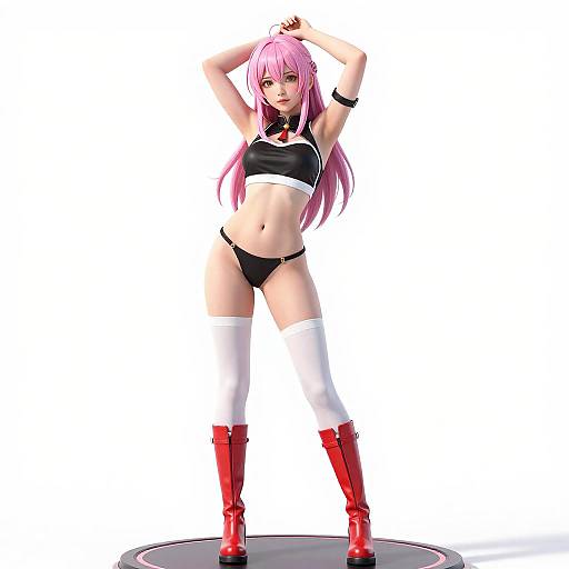 Anime Girl in Vibrant Fashion Pose