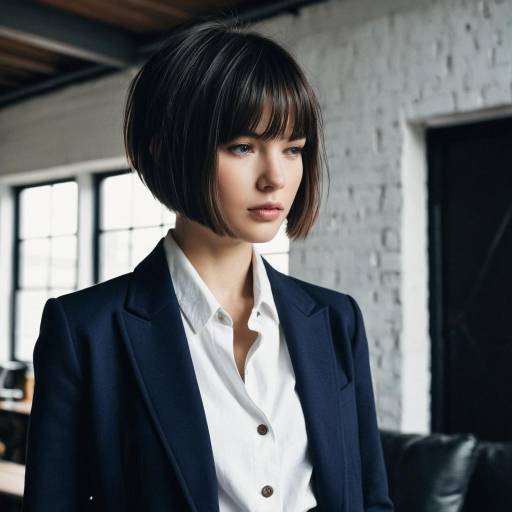 Fashion Editorial: Female Model in Caesar Cut