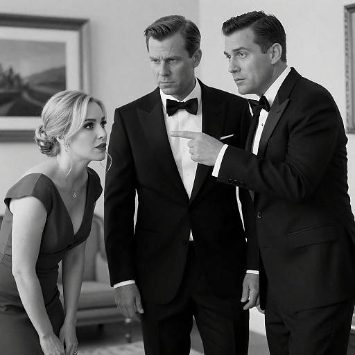 Formal Black-and-White Group Portrait