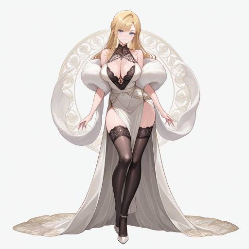 Elegant Fashionista with Candlescent Hair