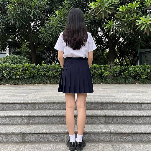 Elegant Asian Woman in Natural Setting