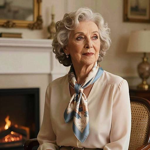 Senior Woman with Curly Shag Style