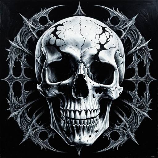 Cosmic Despair: Skull with Black Flames Cosmic Despair: Skull with Black Flames
