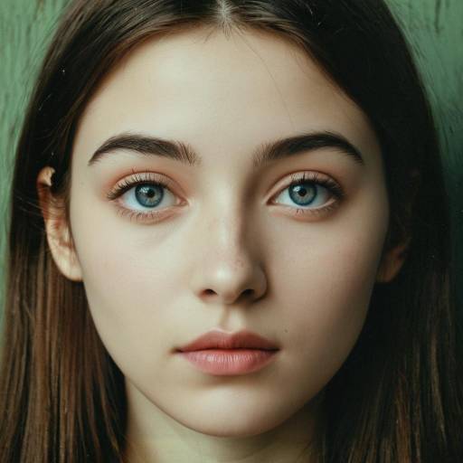 Portrait of Teenage Girl with Modigliani Inspired Features