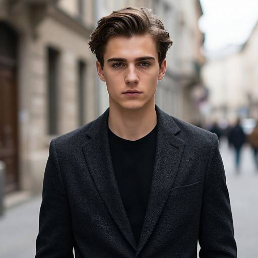 Stylish Young Man in Urban Setting