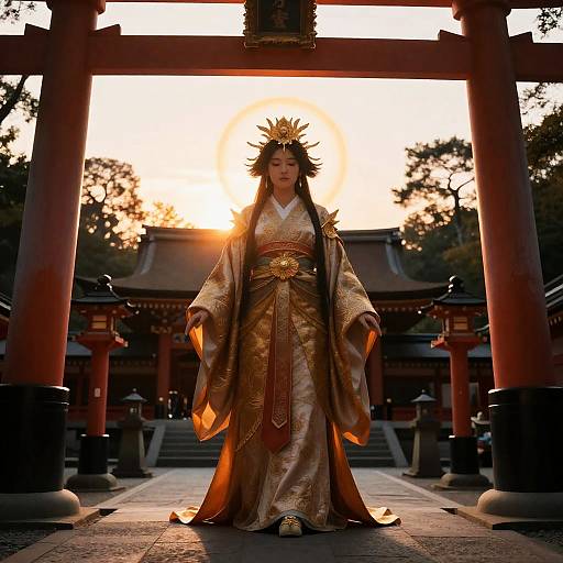 Amaterasu Emerges at Sacred Dawn