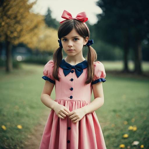 Realistic Coraline-Inspired Pink Dress Look