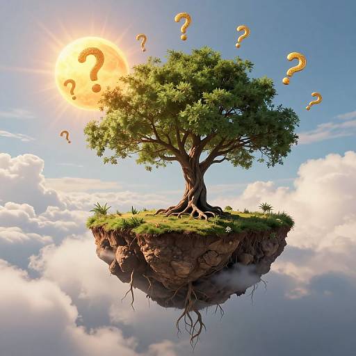 Solitary Tree on Floating Island